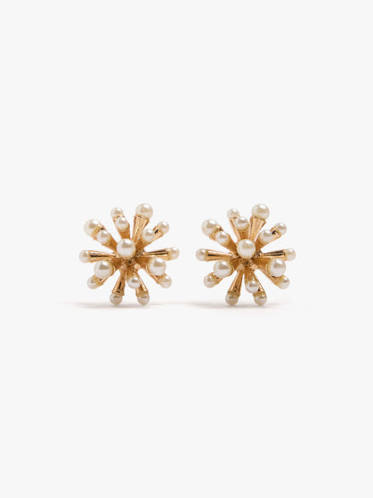 Sea Urchin Earrings With Pearls