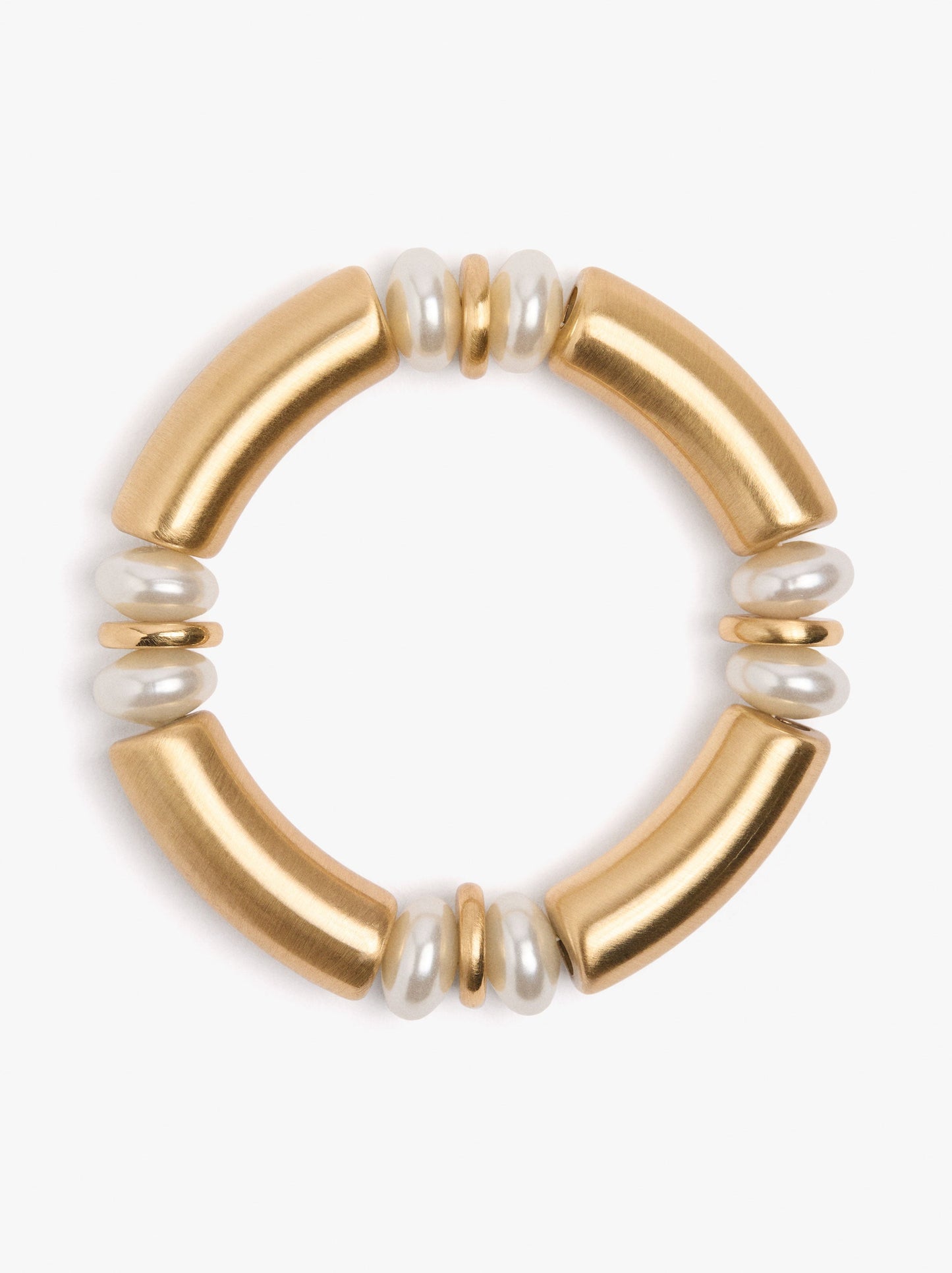 Elastic Bracelet With Pearls