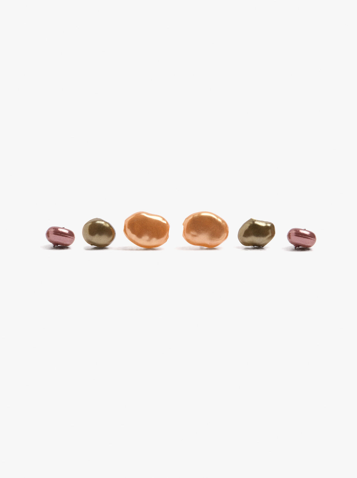 Set Of Multicolor Pearl Earrings