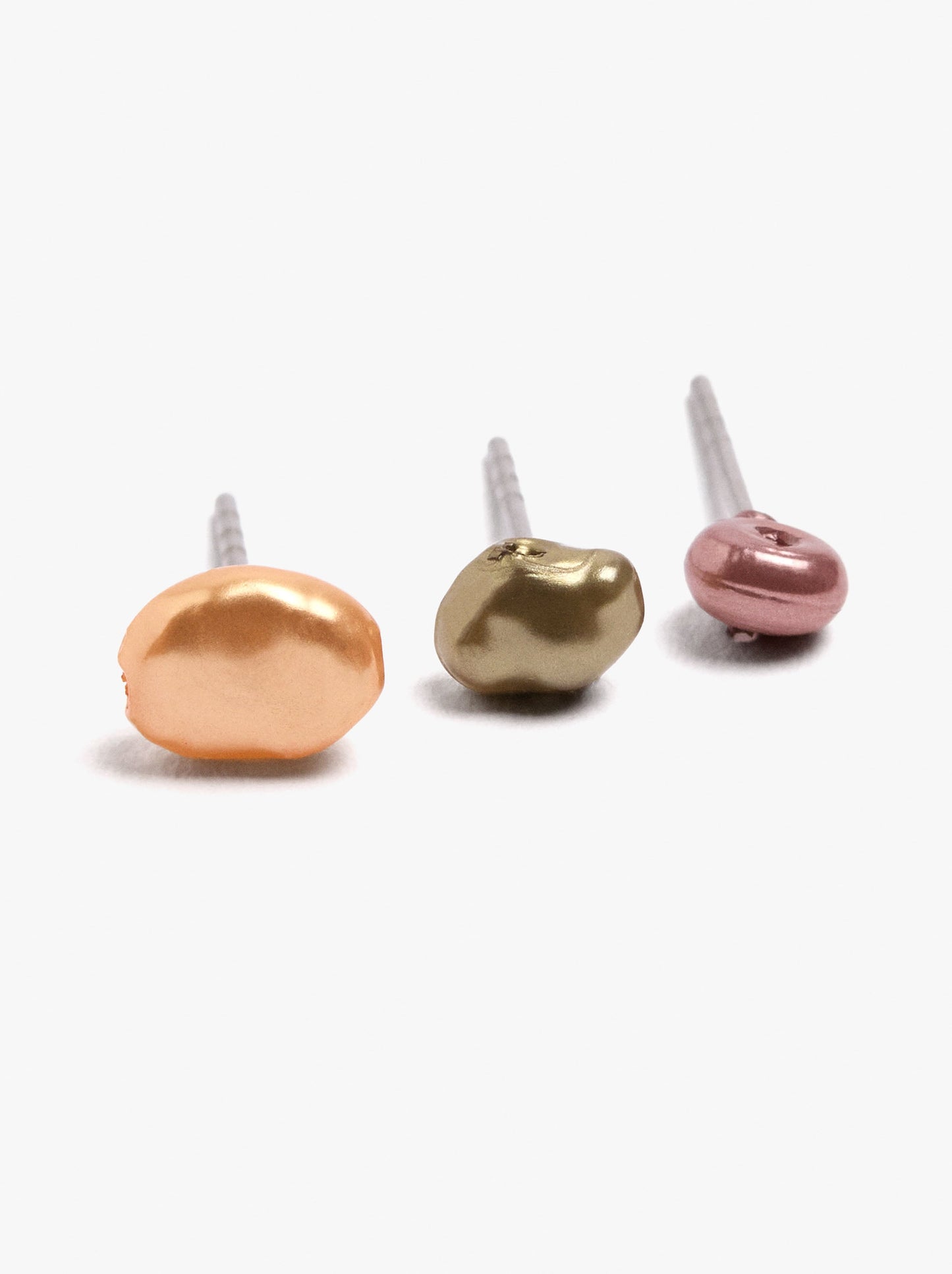 Set Of Multicolor Pearl Earrings