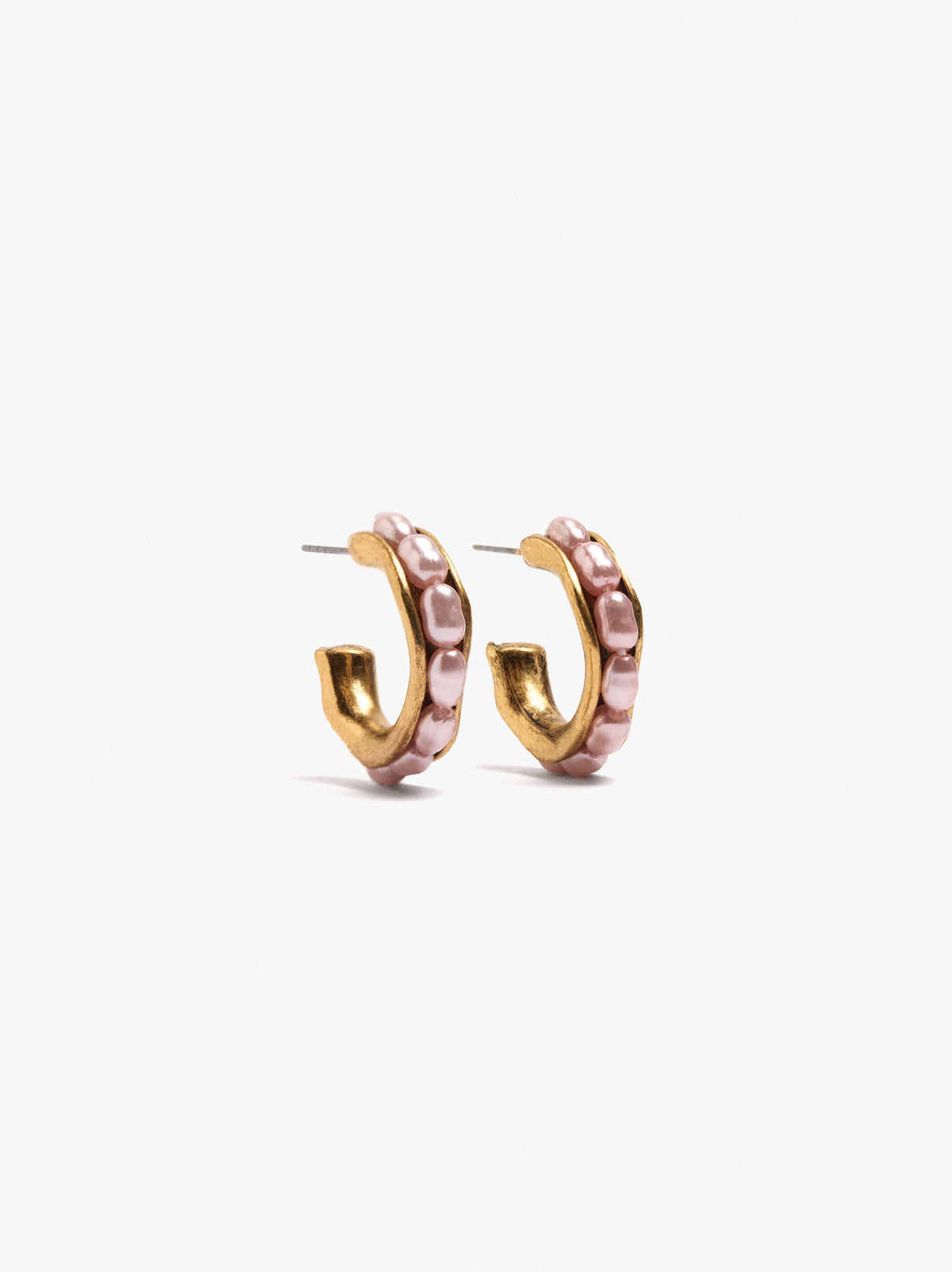 Open Hoop Earrings With Pearls