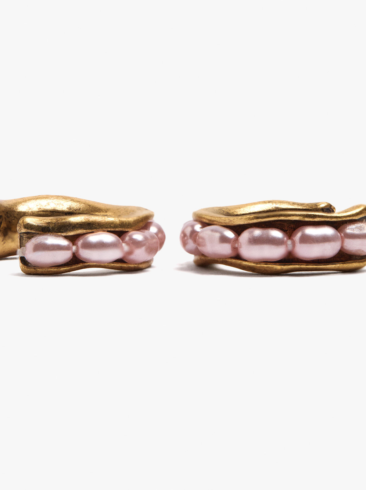 Open Hoop Earrings With Pearls