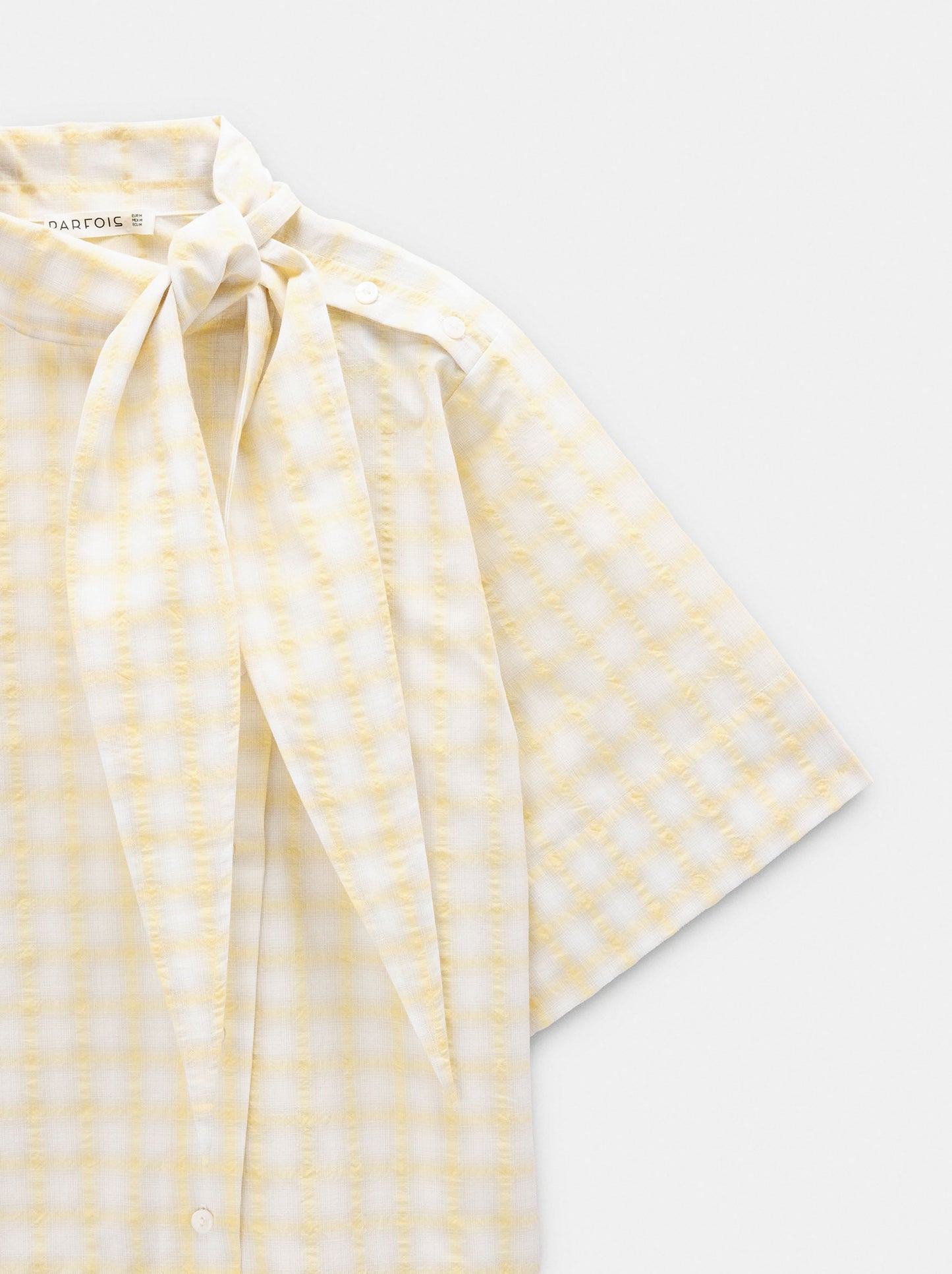 Checked Shirt With Integrated Scarf