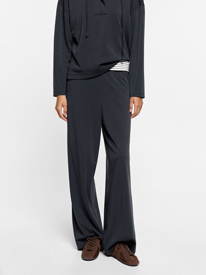 Loose-Fitting Trousers With Elastic Waistband Soft Touch