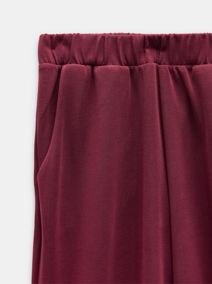 Loose-Fitting Trousers With Elastic Waistband Soft Touch