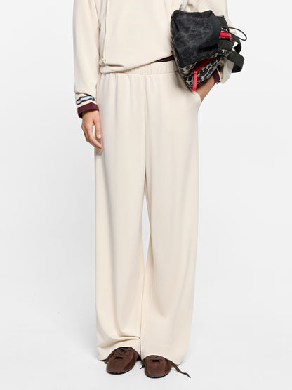 Loose-Fitting Trousers With Elastic Waistband Soft Touch