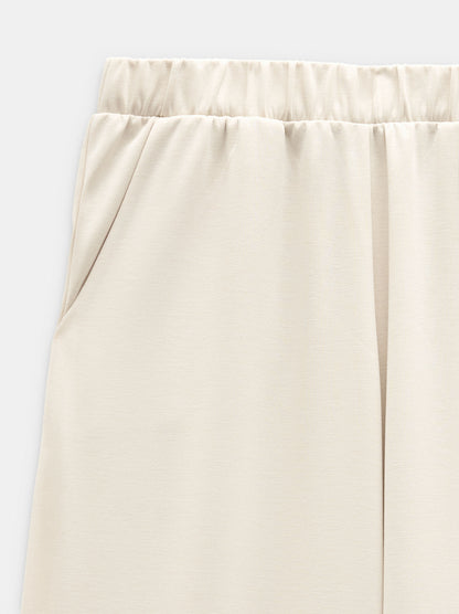 Loose-Fitting Trousers With Elastic Waistband Soft Touch