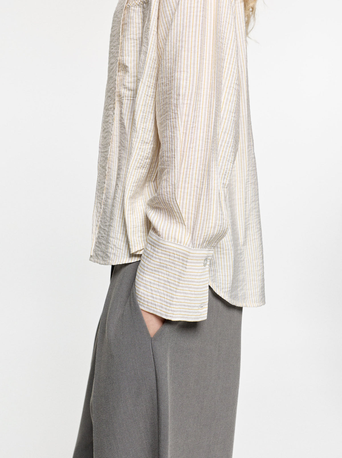 Asymmetric Printed Shirt With Scarf