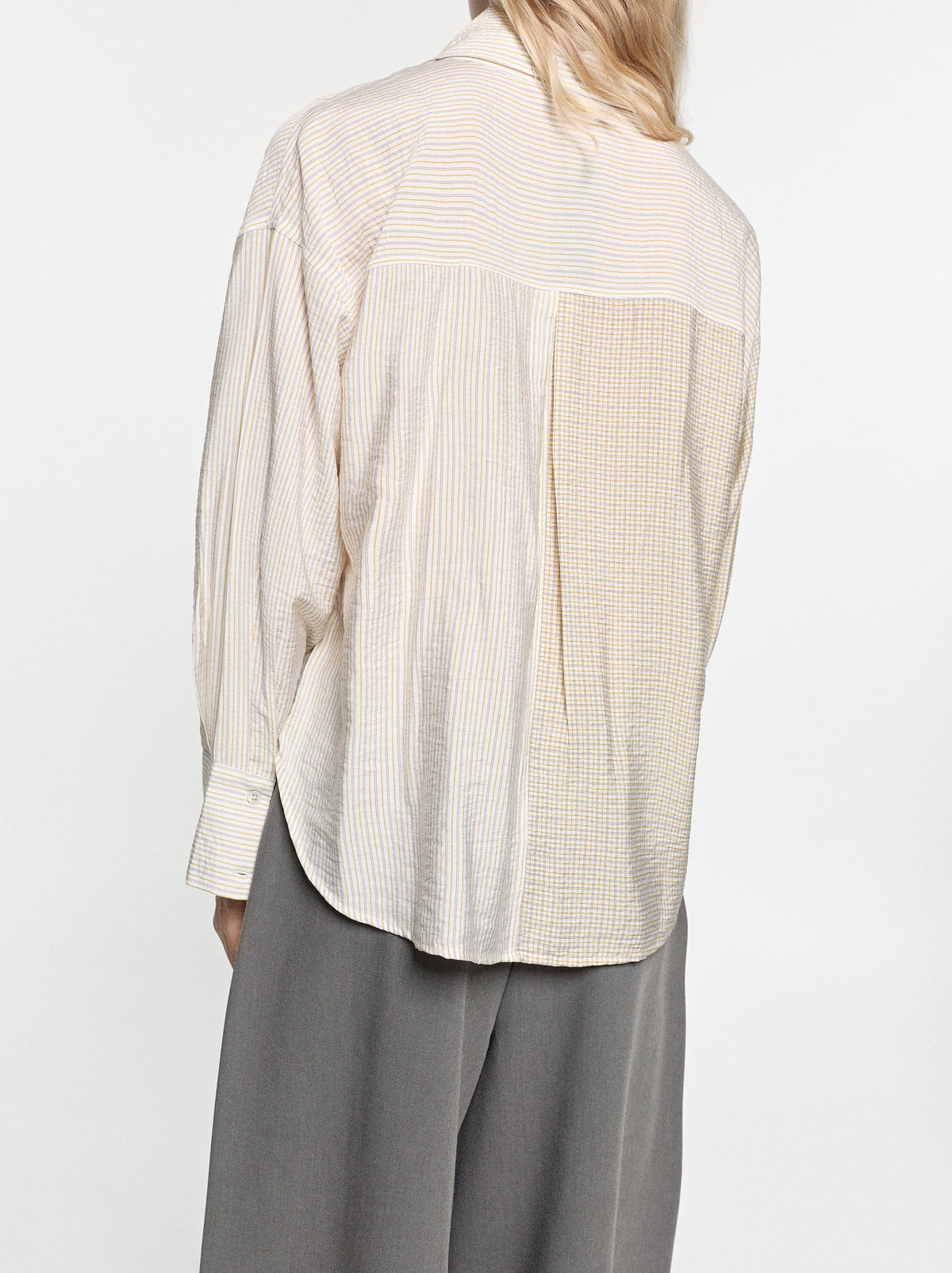 Asymmetric Printed Shirt With Scarf