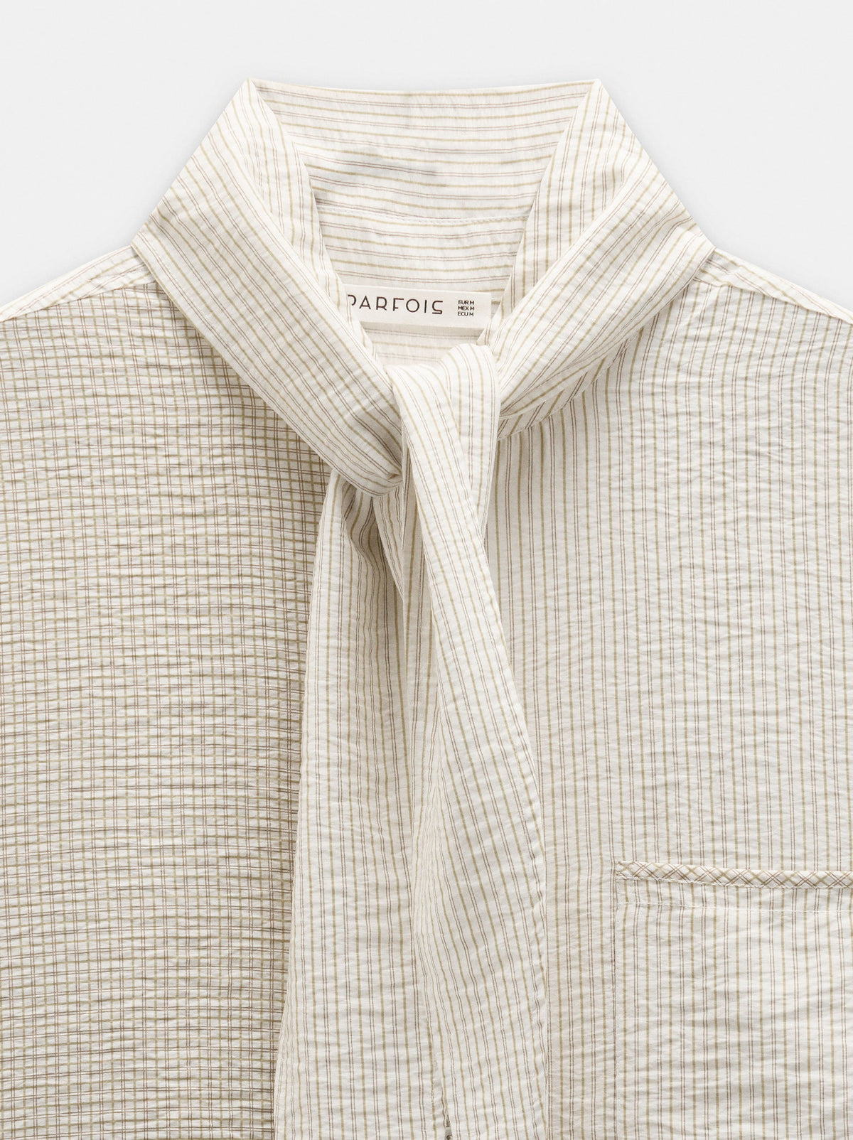 Asymmetric Printed Shirt With Scarf