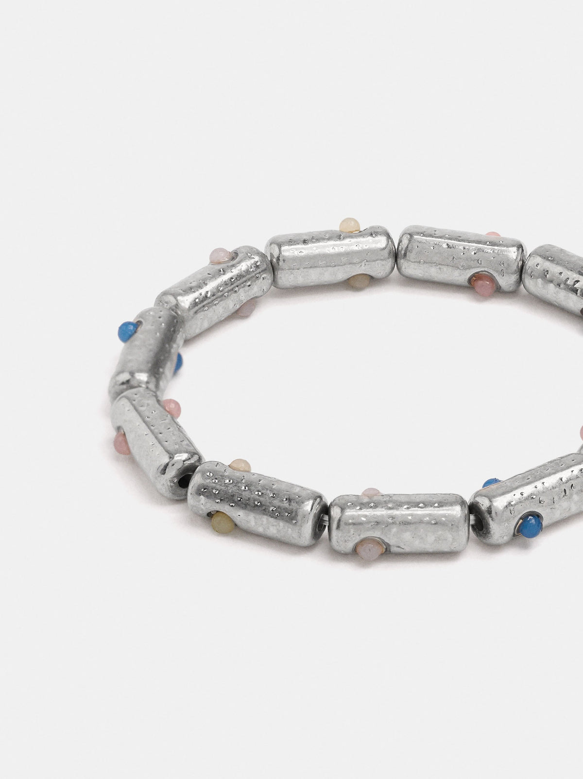 Elastic Bracelet With Bars And Half-Spheres