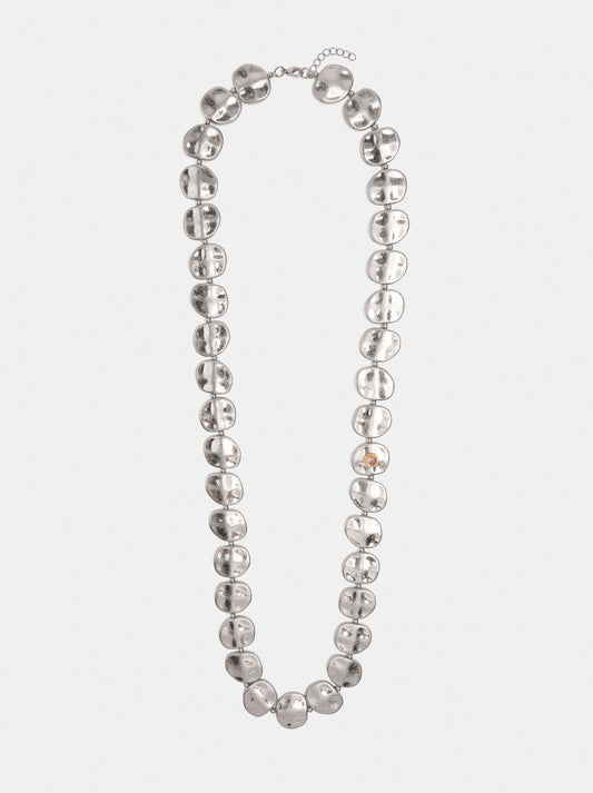Long Necklace With Flat Discs