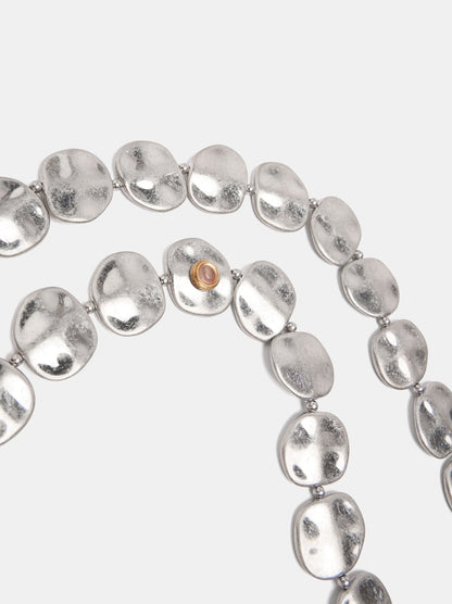 Long Necklace With Flat Discs