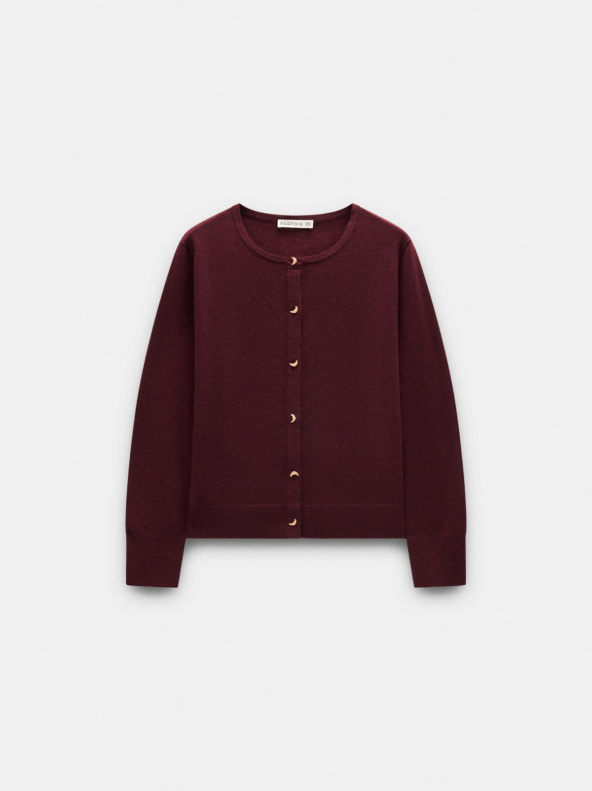 Knit Cardigan With Half-Moon Buttons
