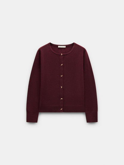 Knit Cardigan With Half-Moon Buttons