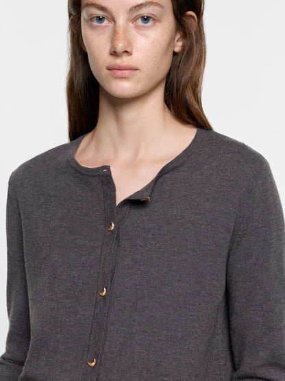 Knit Cardigan With Half-Moon Buttons