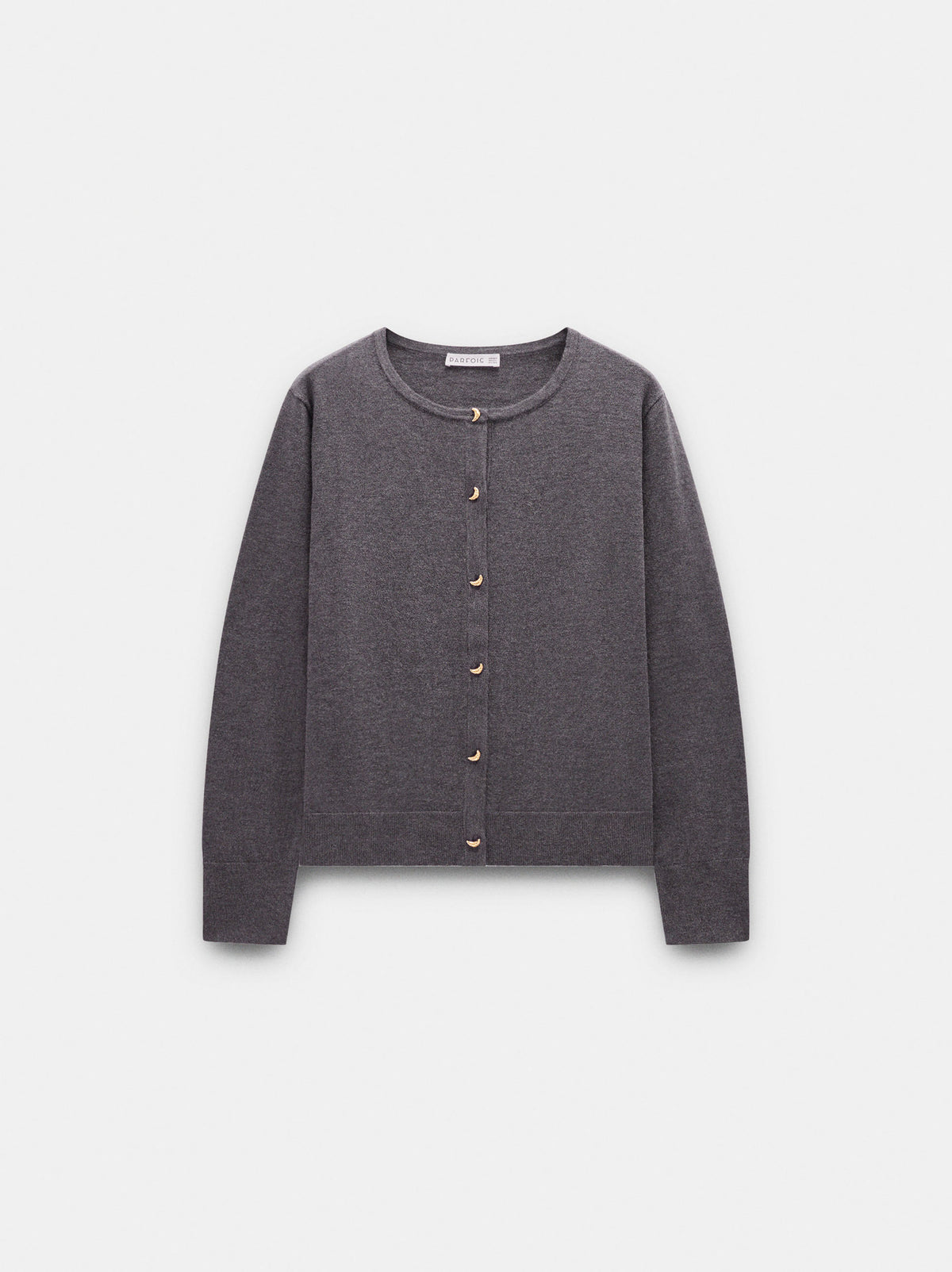 Knit Cardigan With Half-Moon Buttons