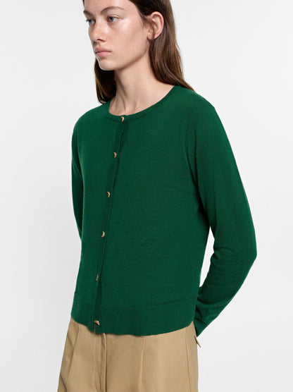 Knit Cardigan With Half-Moon Buttons