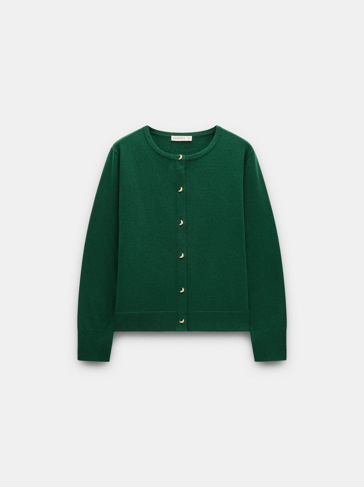 Knit Cardigan With Half-Moon Buttons
