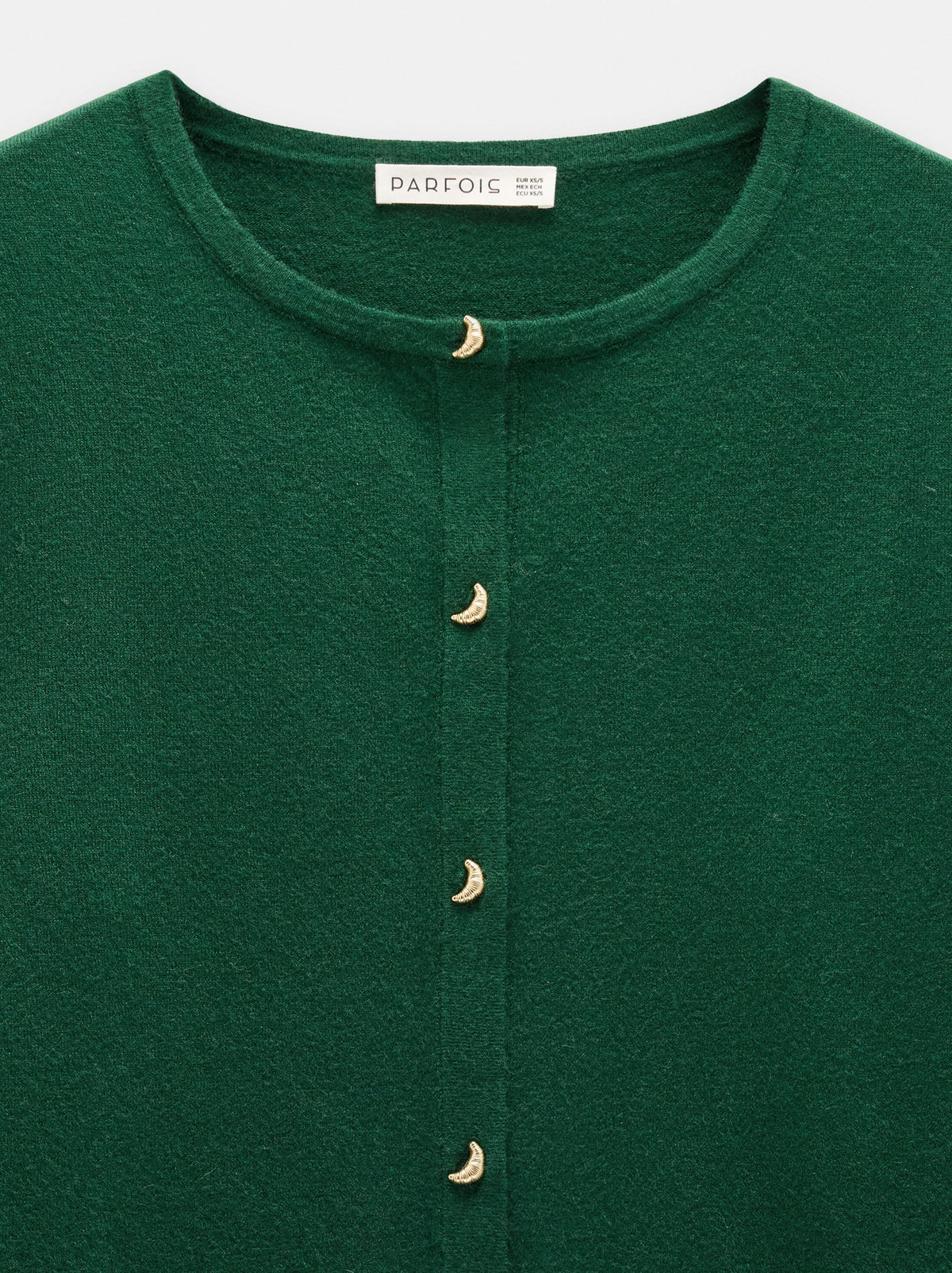 Knit Cardigan With Half-Moon Buttons