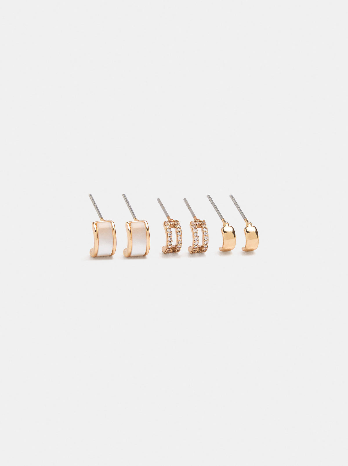 Set Of Hoop Earrings With Shell