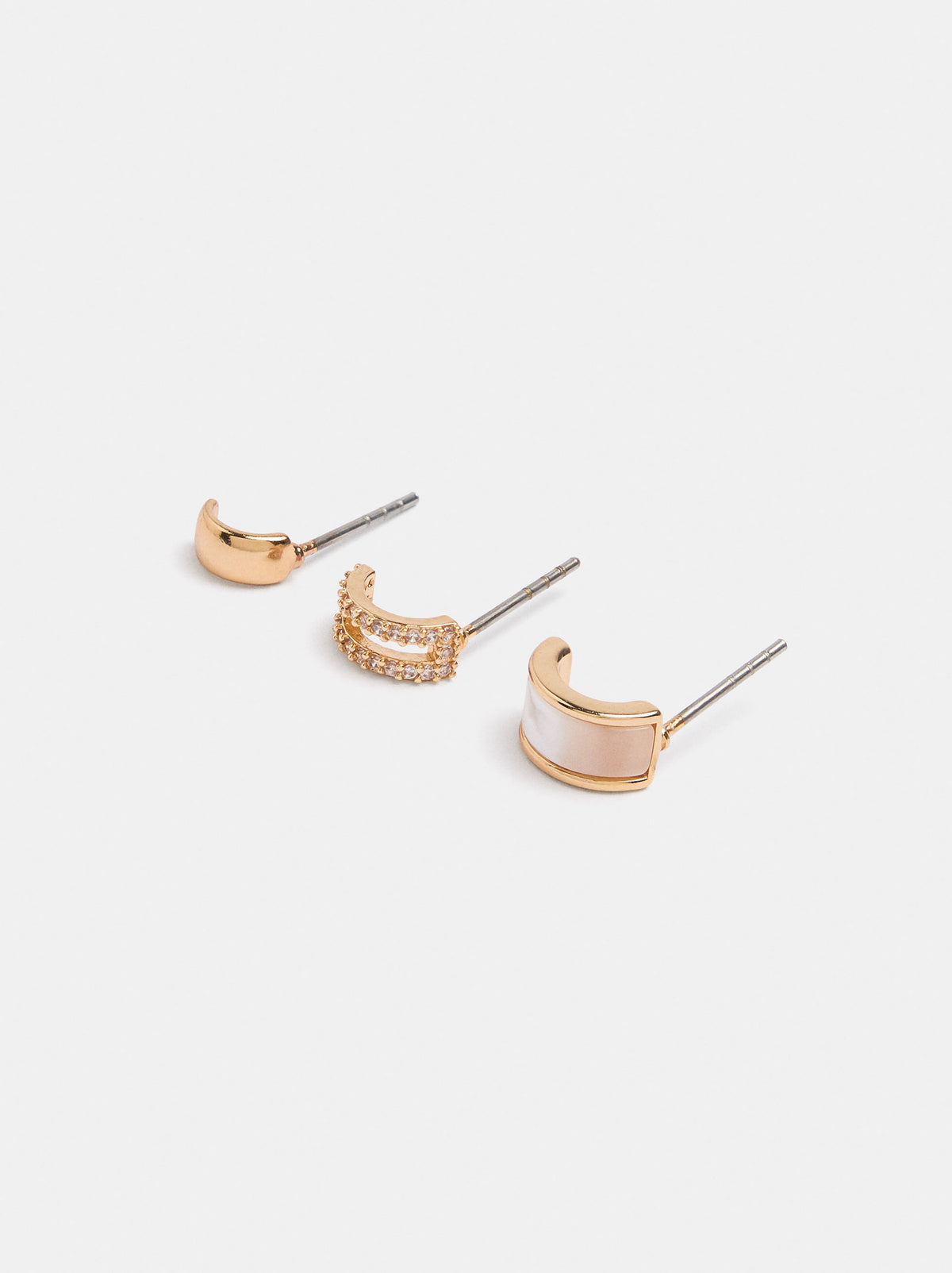 Set Of Hoop Earrings With Shell