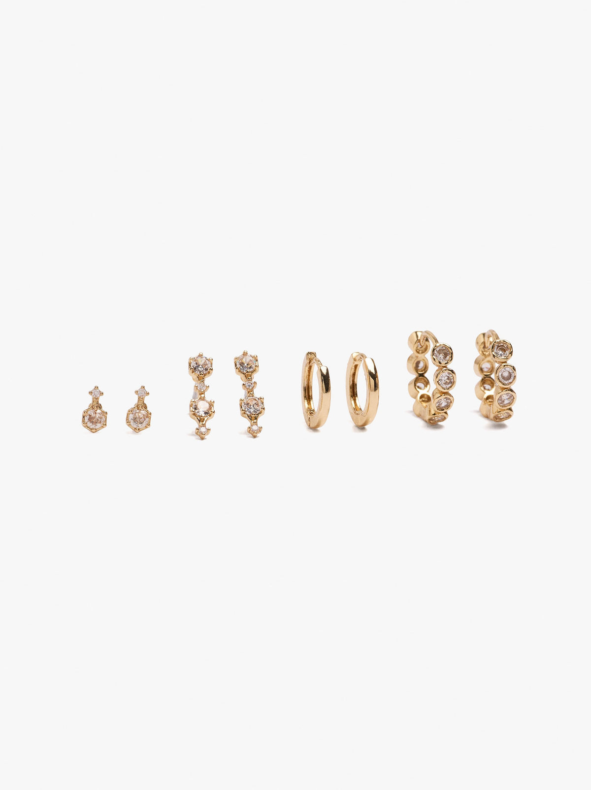 Set Of Earrings With Zirconia