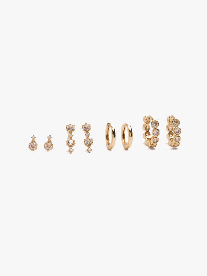 Set Of Earrings With Zirconia