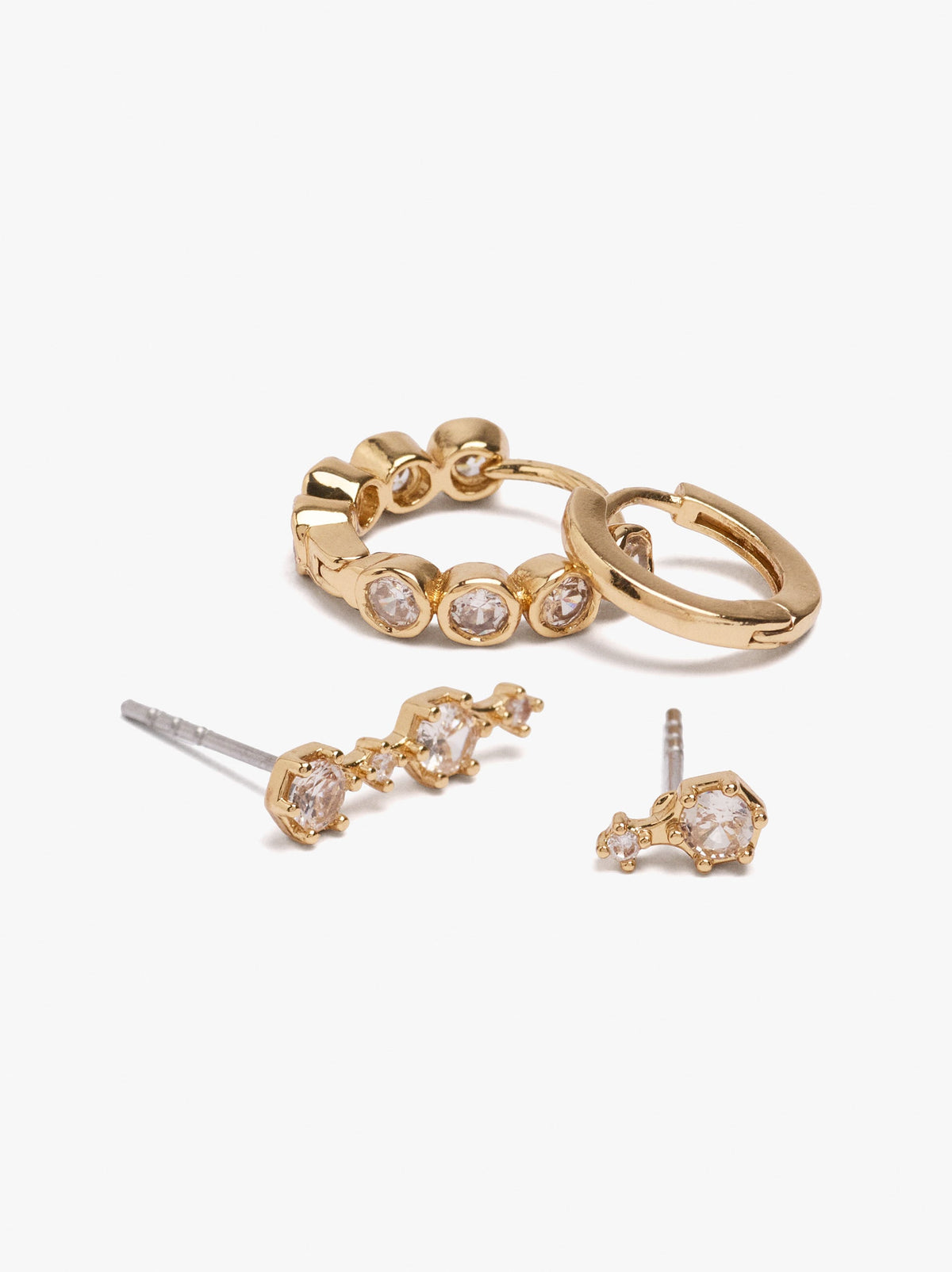 Set Of Earrings With Zirconia