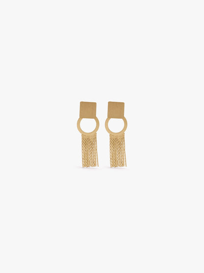 Long Hoop Earrings With A Cascading Effect