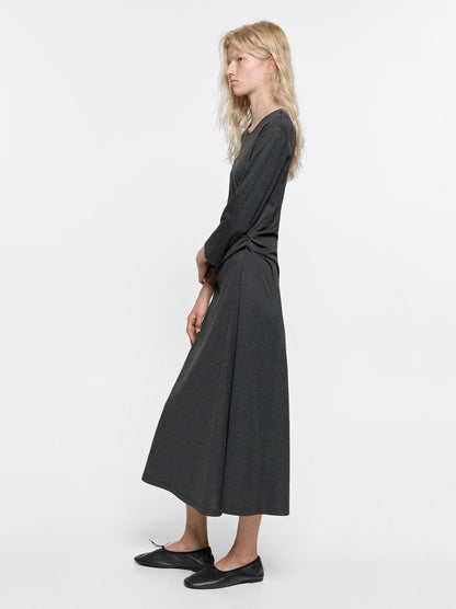 Midi Dress With Side Ruching