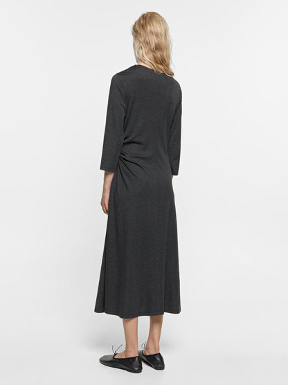 Midi Dress With Side Ruching