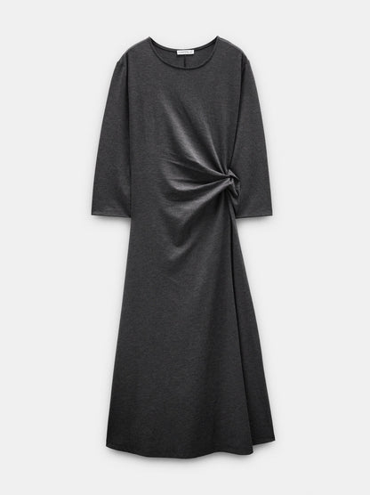 Midi Dress With Side Ruching