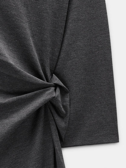 Midi Dress With Side Ruching