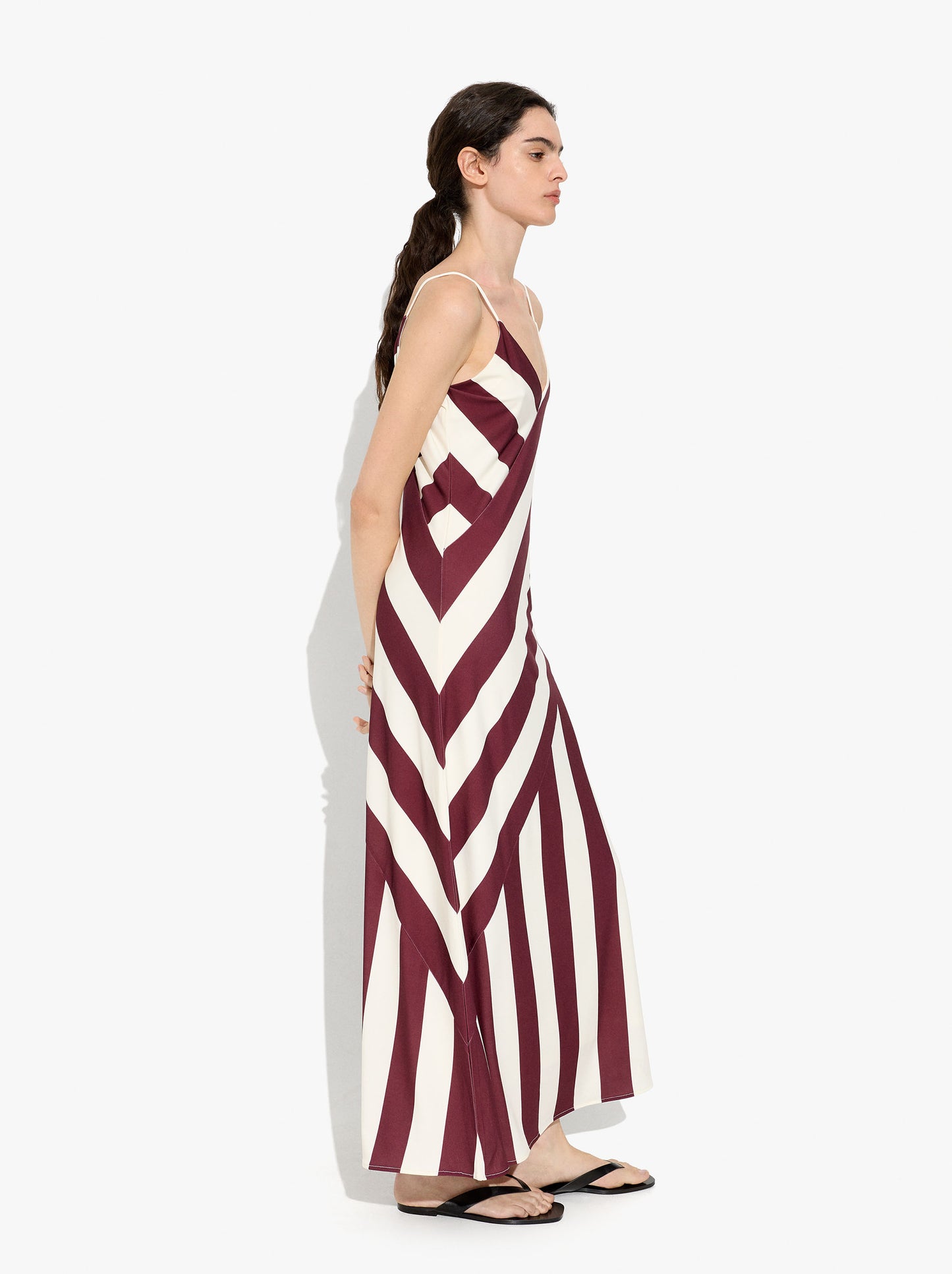 Long Dress With Contrast Stripes