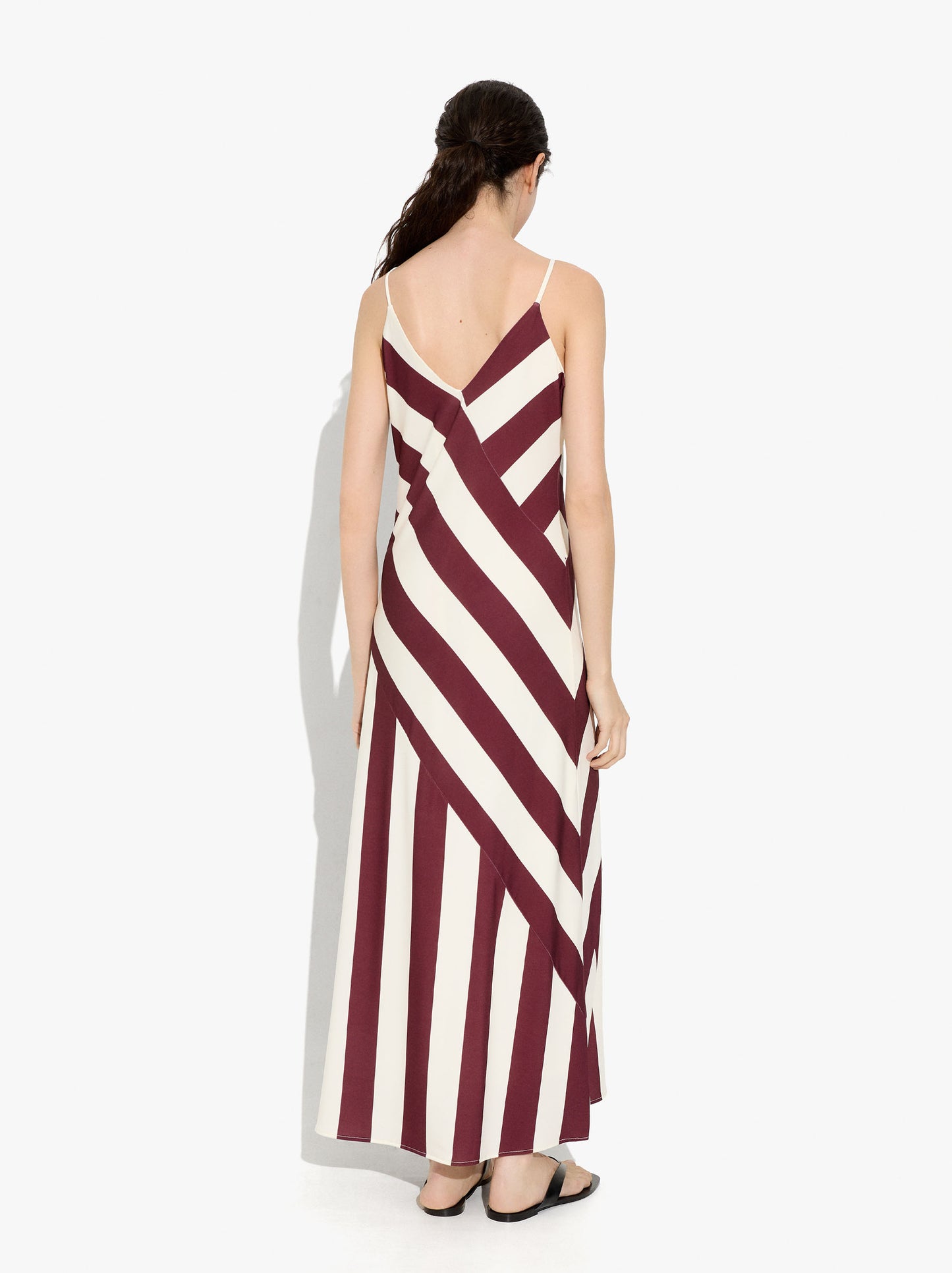 Long Dress With Contrast Stripes