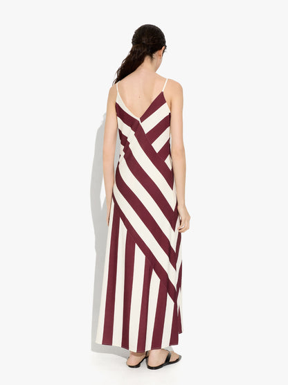 Long Dress With Contrast Stripes