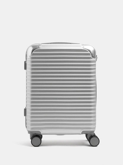 Striped Travel Suitcase L