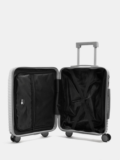 Striped Travel Suitcase L