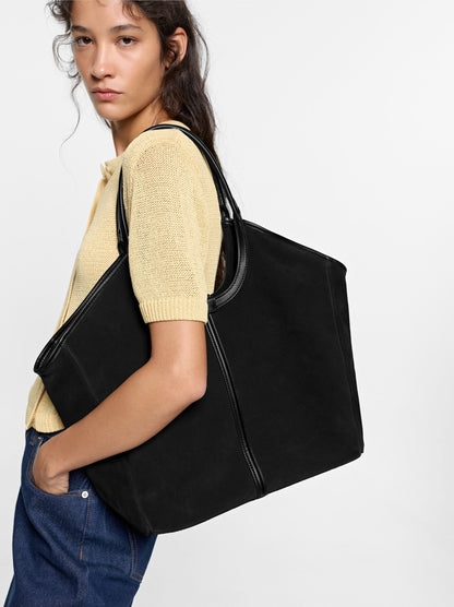 Leather Shopper Bag For Laptop 15"