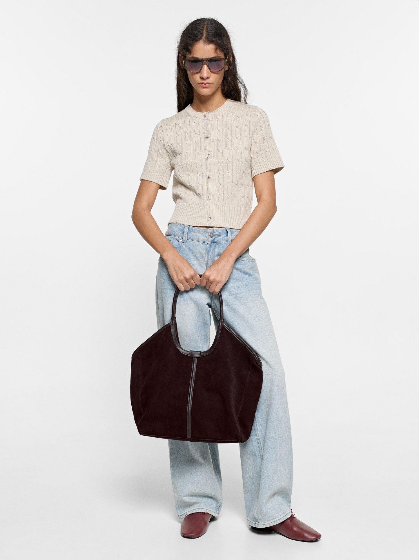 Leather Shopper Bag For Laptop 15"