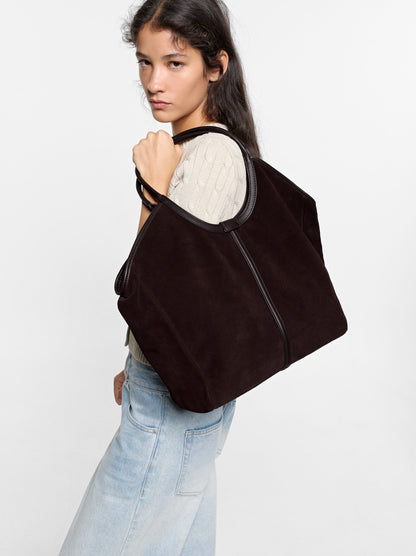 Leather Shopper Bag For Laptop 15"