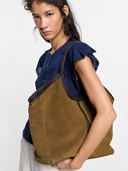 Leather Shopper Bag For Laptop 15"