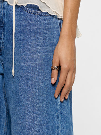Wide Ring With Round Details