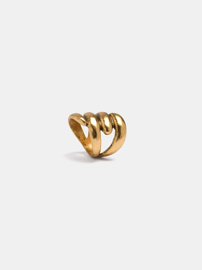 Wide Crossed Ring