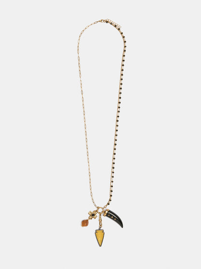 Long Asymmetric Necklace With Pendants