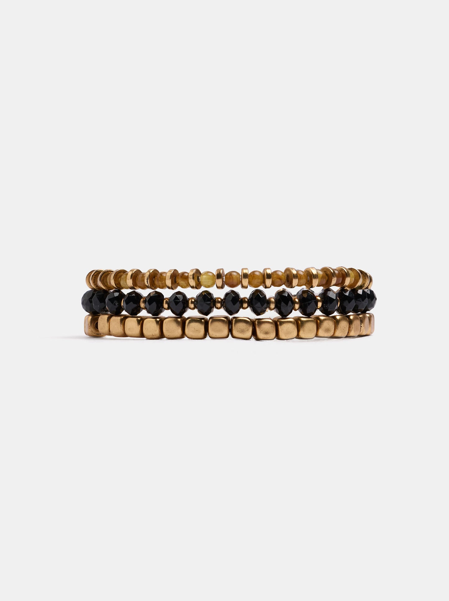 Set Of Elasticated Beaded Bracelets