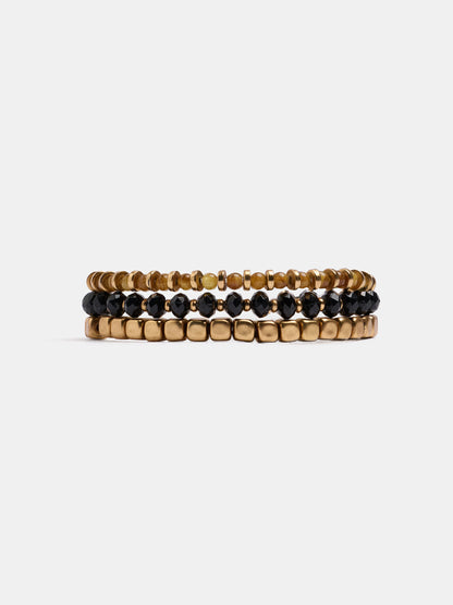 Set Of Elasticated Beaded Bracelets