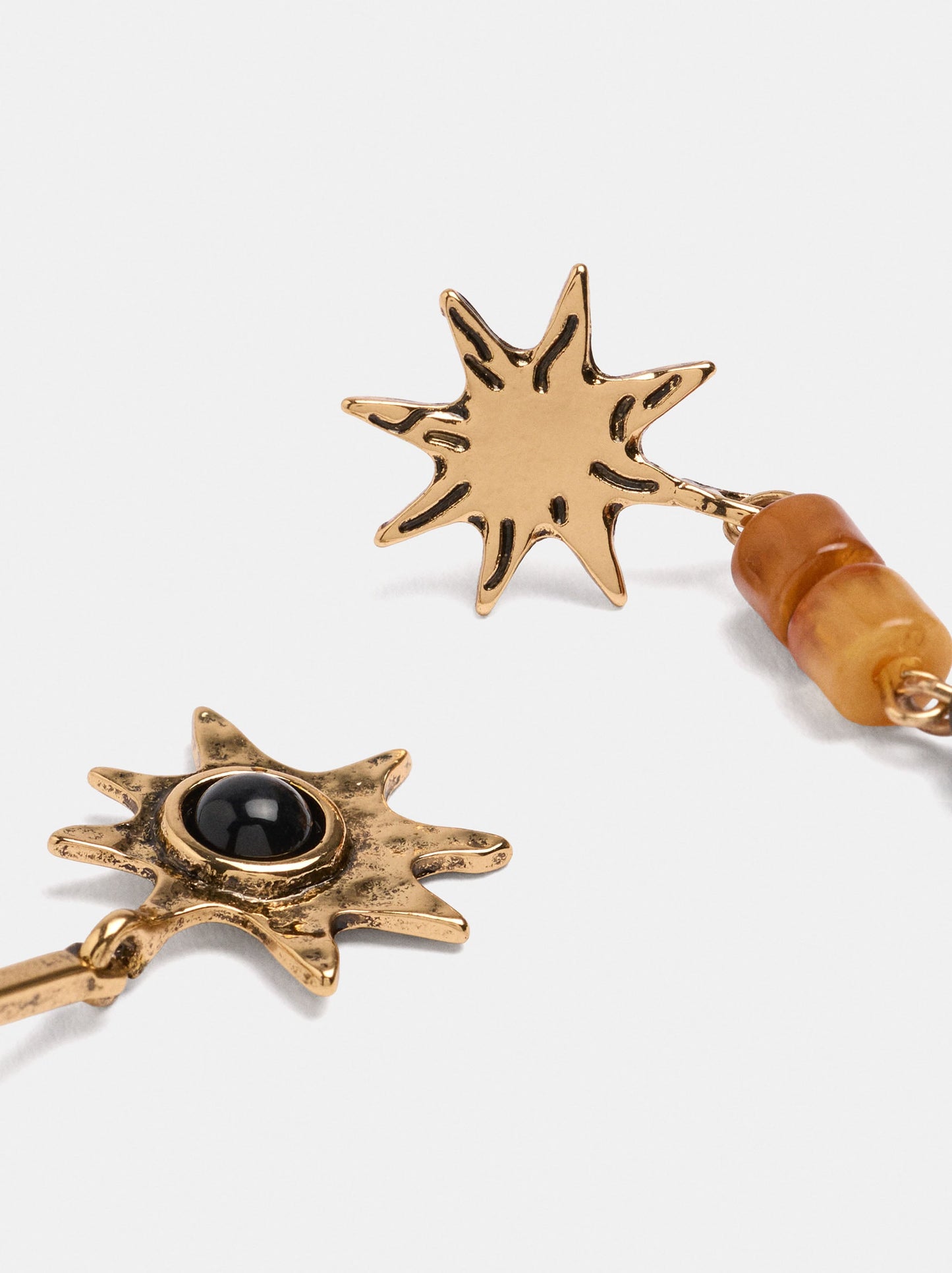 Long Asymmetric Star Earrings