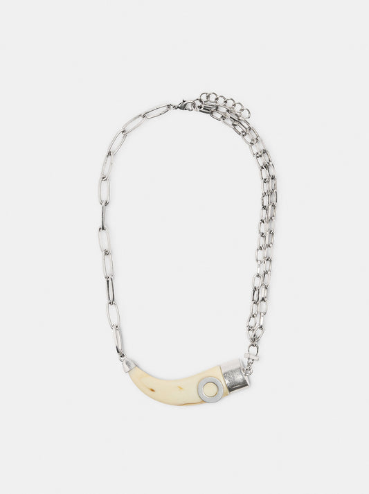 Short Link Necklace With Stone-Effect Detail